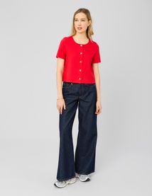 T-shirt boutonn&eacute;