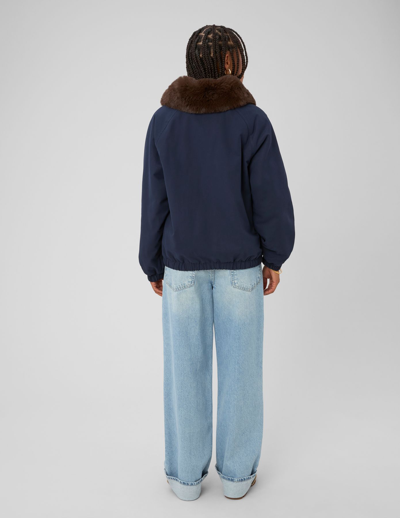 Blouson col duveteux