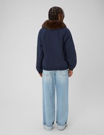 Blouson col duveteux