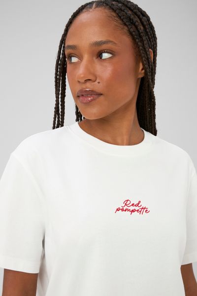 T-shirt broderie poitrine