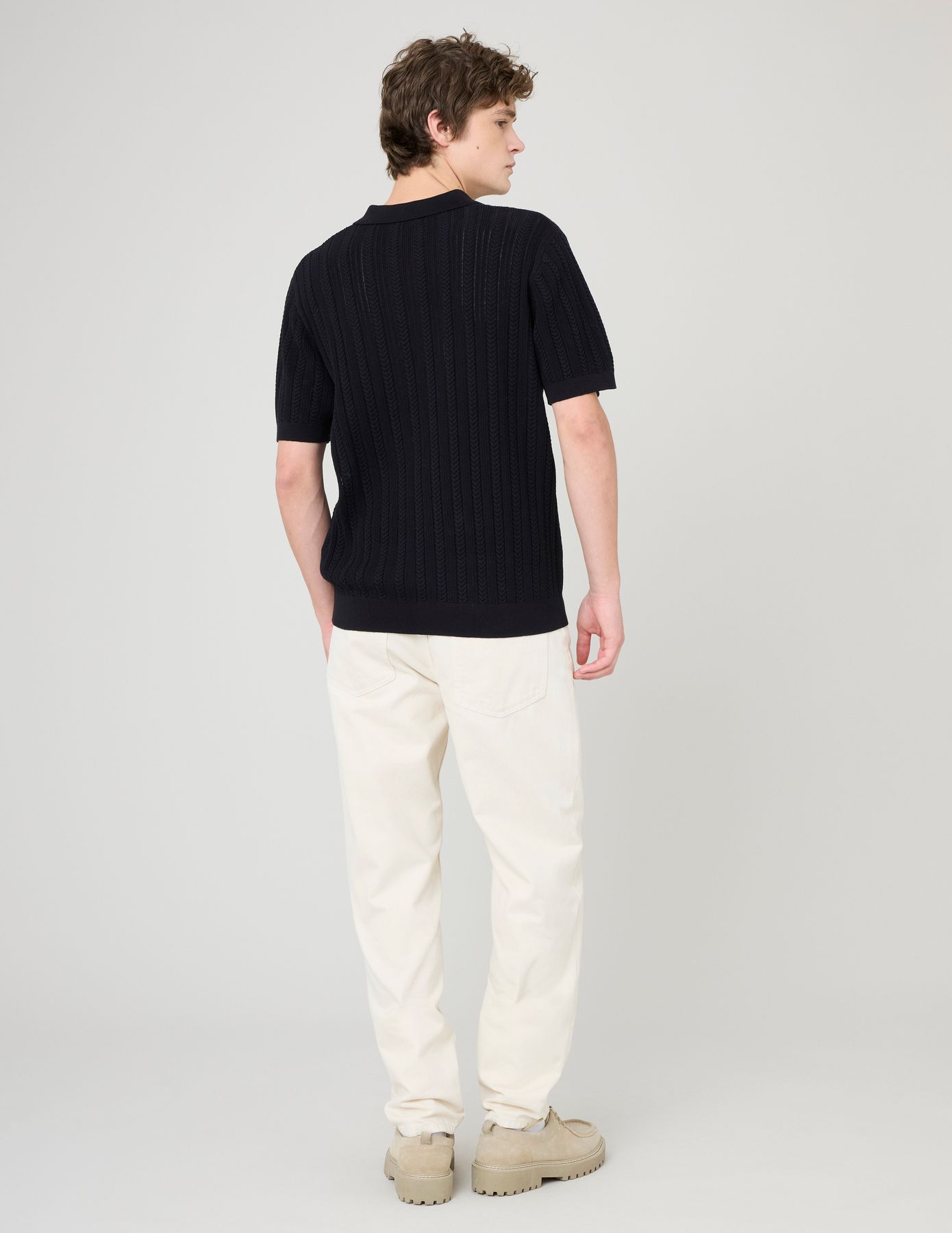 Polo maille fantaisie