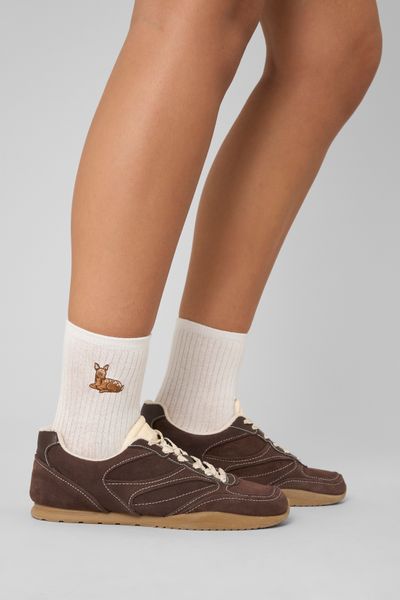 Lot de 2 paires de chaussettes brod&eacute;es