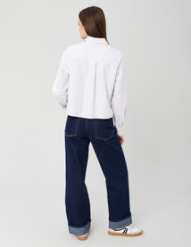 Chemise courte rayée