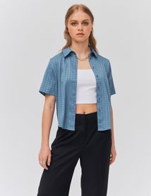 Chemisette satinée à motif