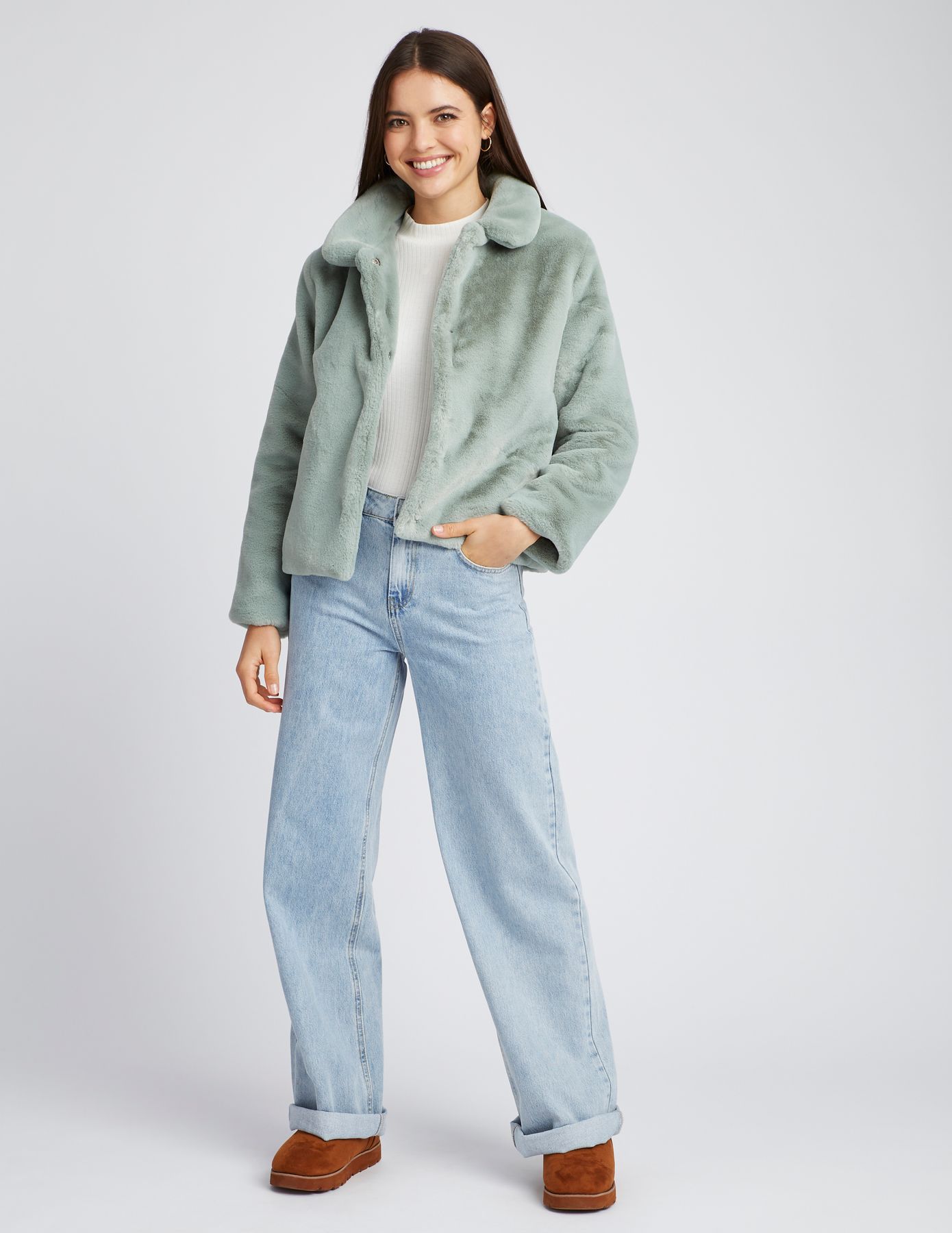 Blouson imitation fourrure