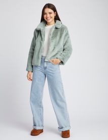 Blouson imitation fourrure