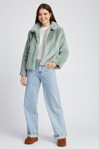 Blouson imitation fourrure