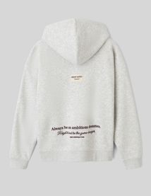 Sweat capuche broderie devant/dos