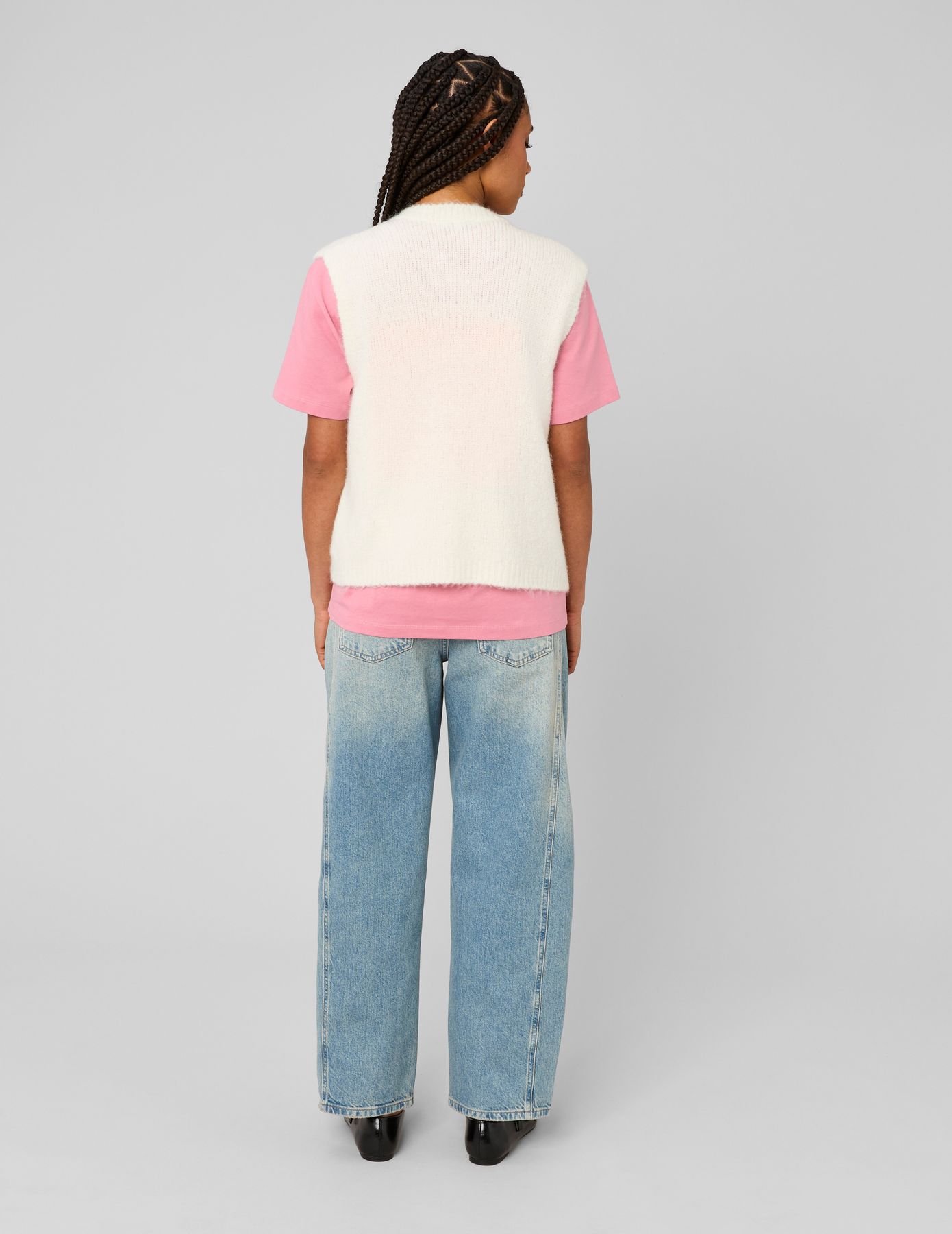 Gilet sans manches &agrave; n&oelig;uds