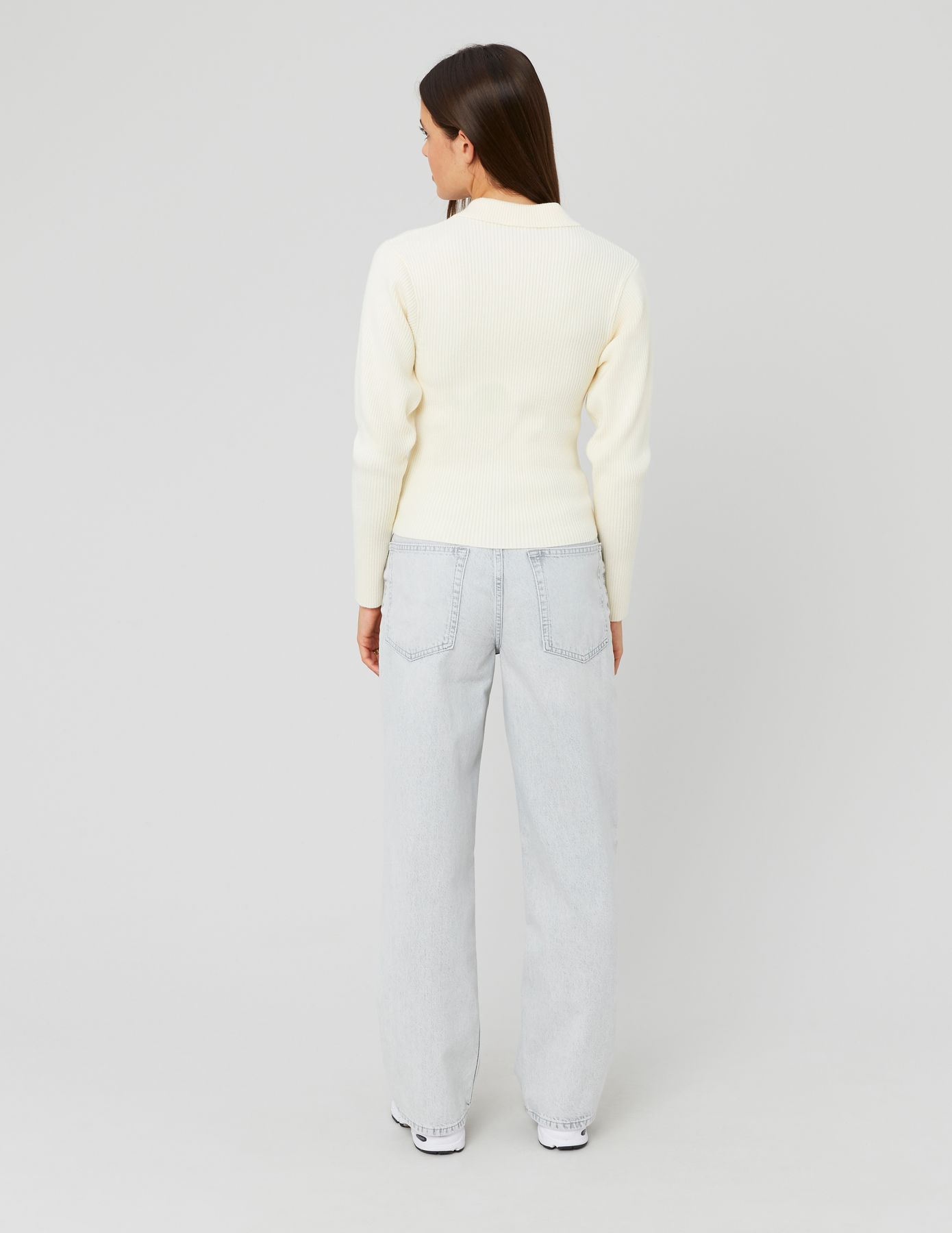Pull maille côtelée
