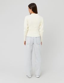 Pull maille côtelée