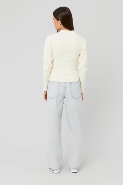 Pull maille côtelée