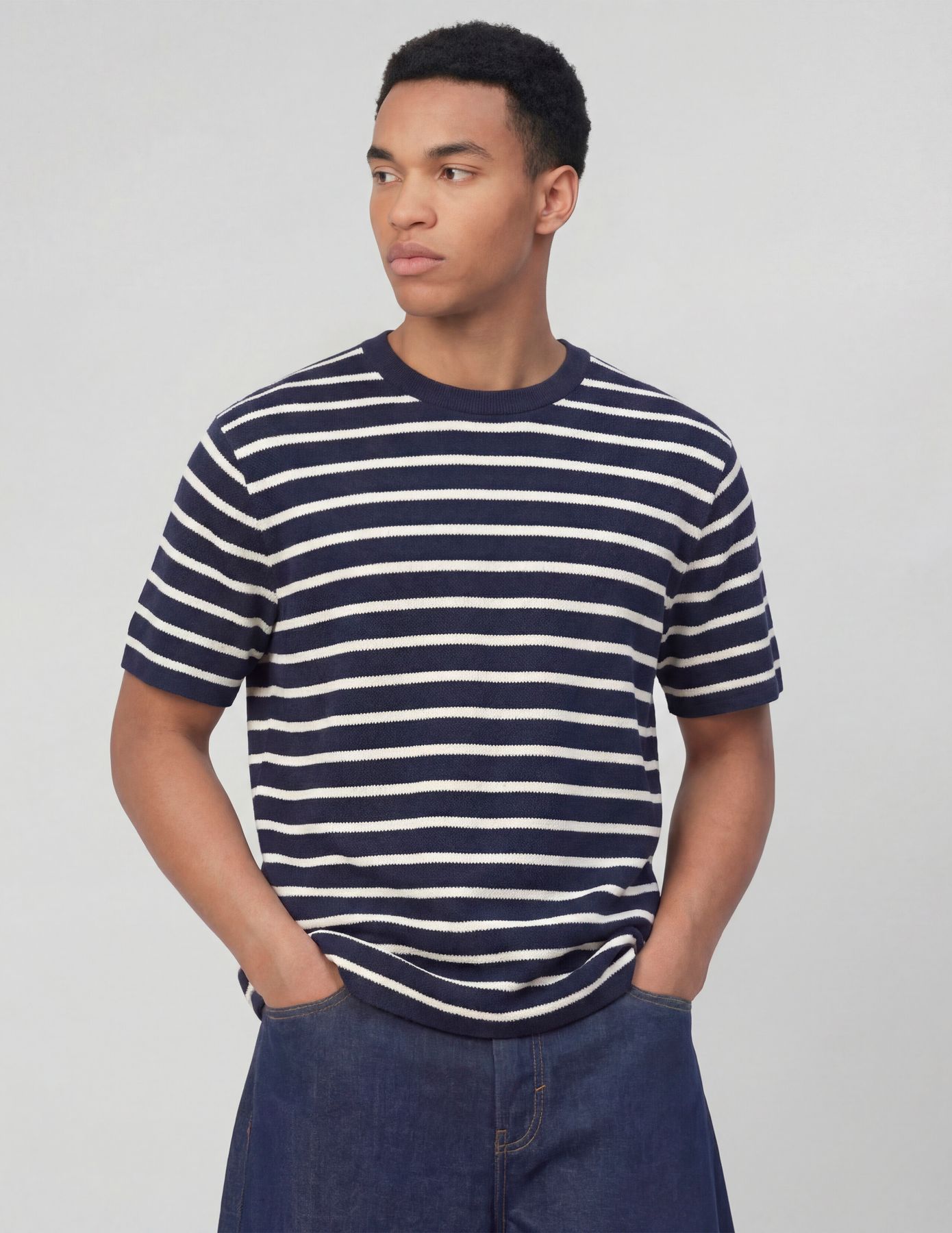 T-shirt mati&egrave;re gaufr&eacute;e