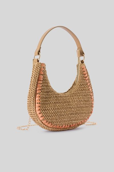 Sac demi-lune en paille