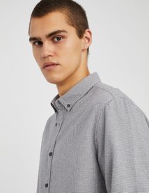 Chemise droite à carreaux