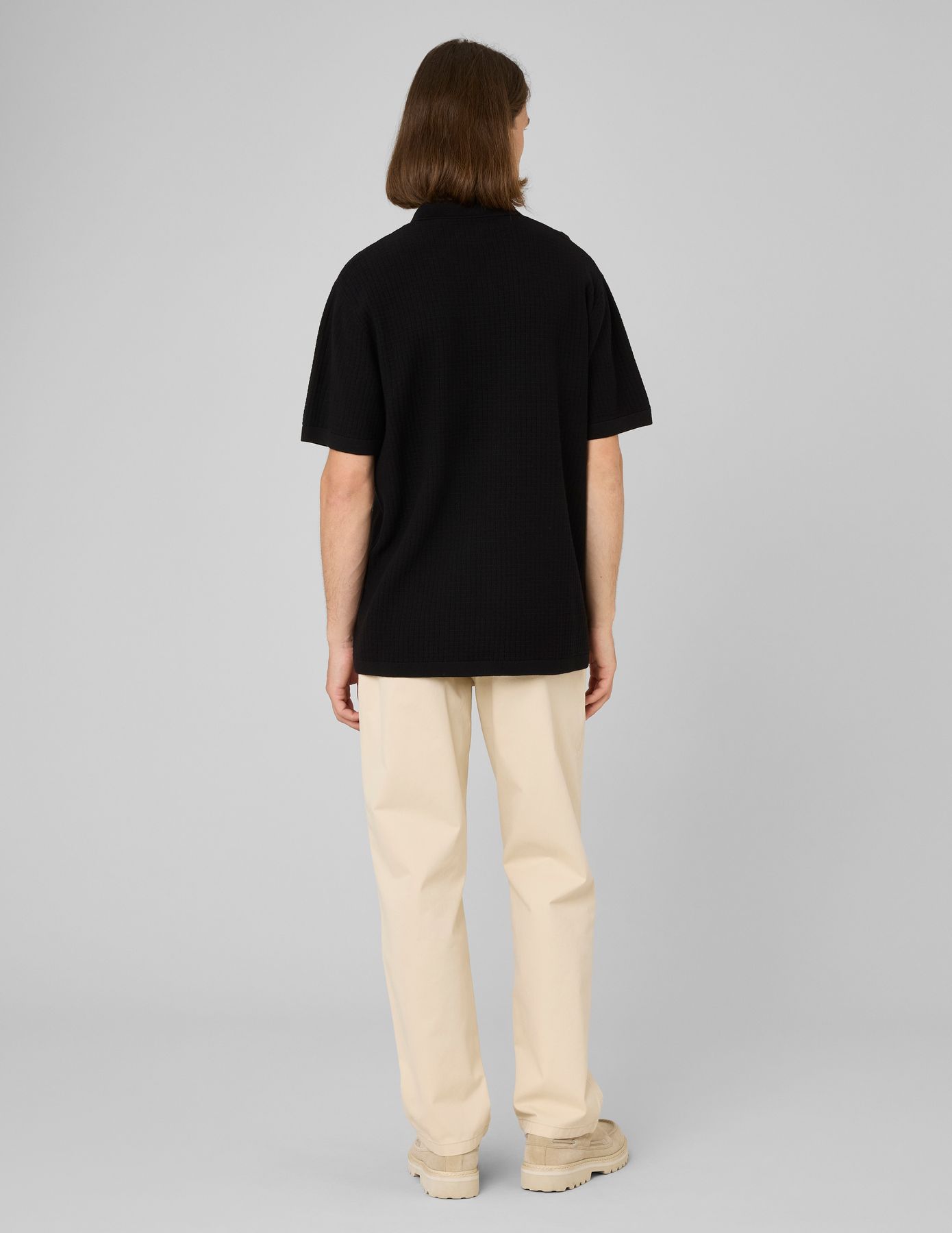 Polo maille c&ocirc;tel&eacute;e