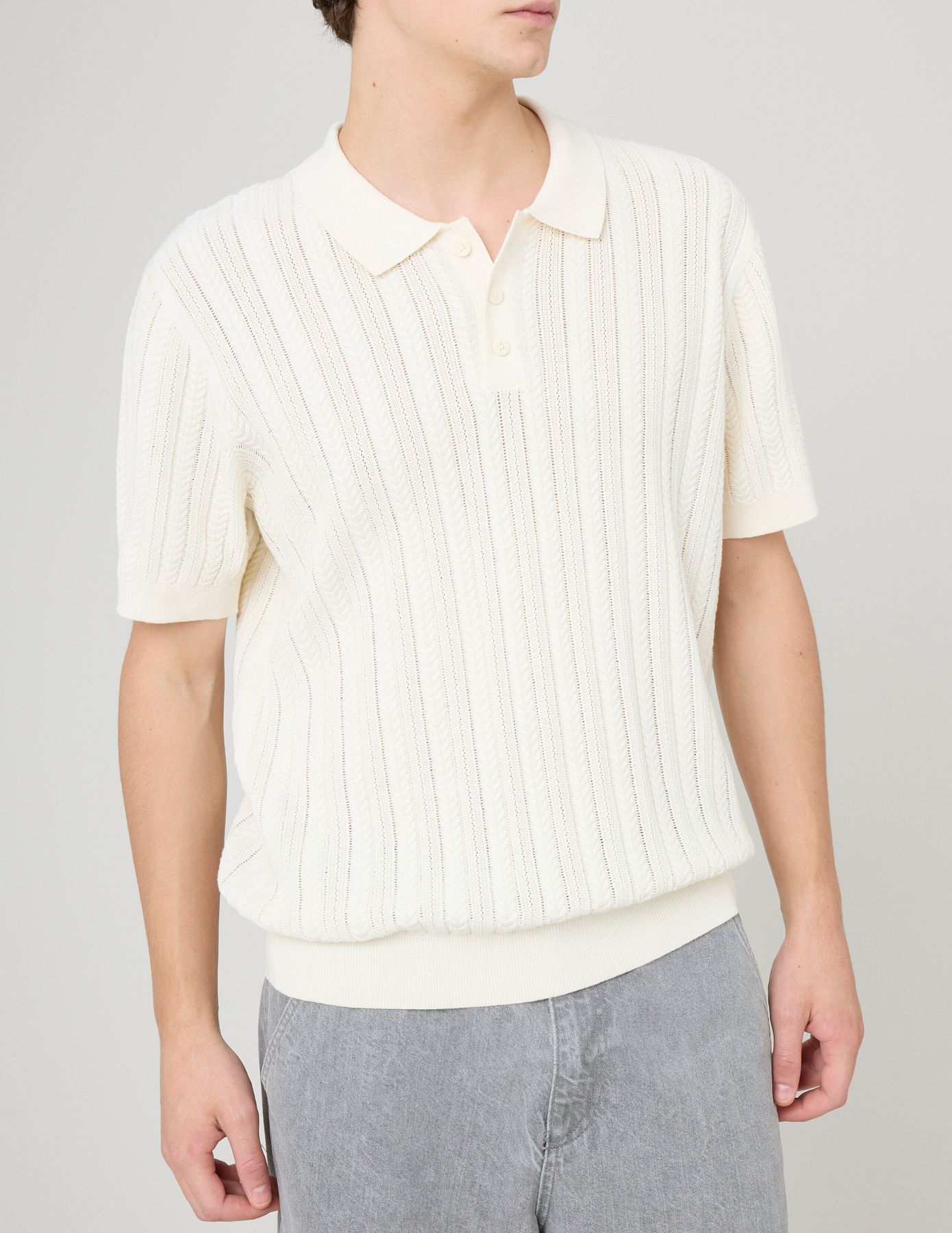 Polo maille fantaisie