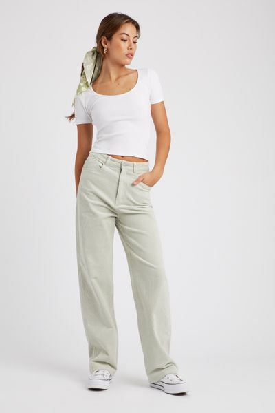Pantalon straight velours