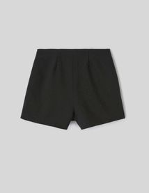 Jupe short portefeuille &agrave; strass