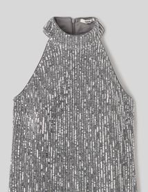 Robe courte à sequins