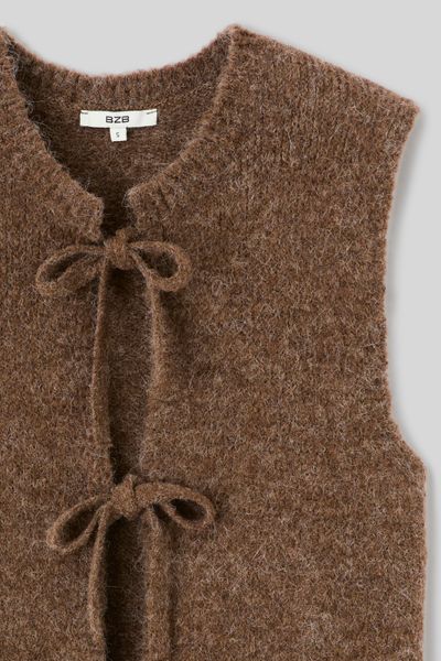 Gilet sans manche &agrave; n&oelig;uds