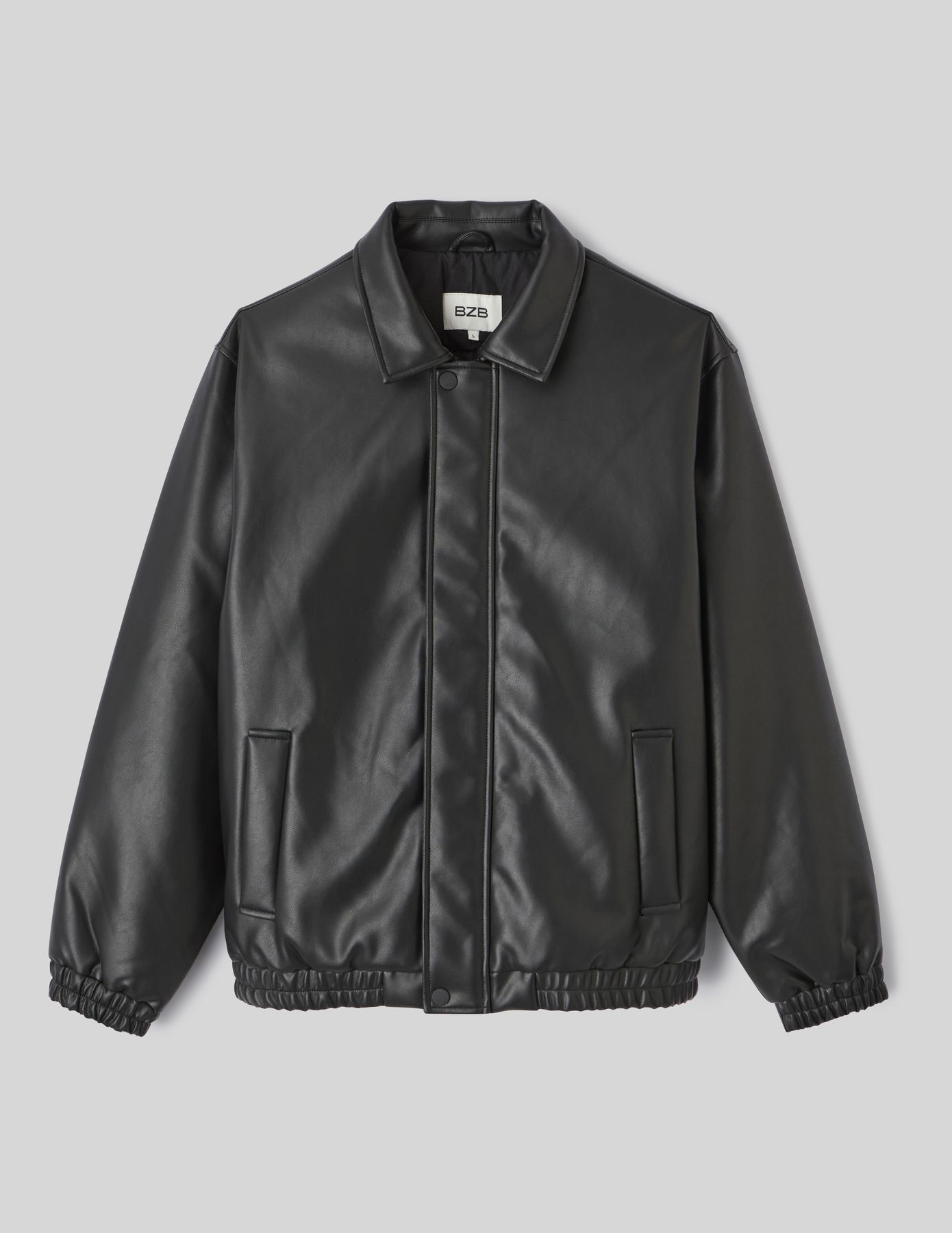 Blouson zippée en tissu enduit
