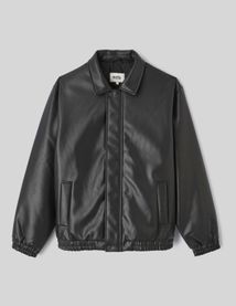 Blouson zippée en tissu enduit