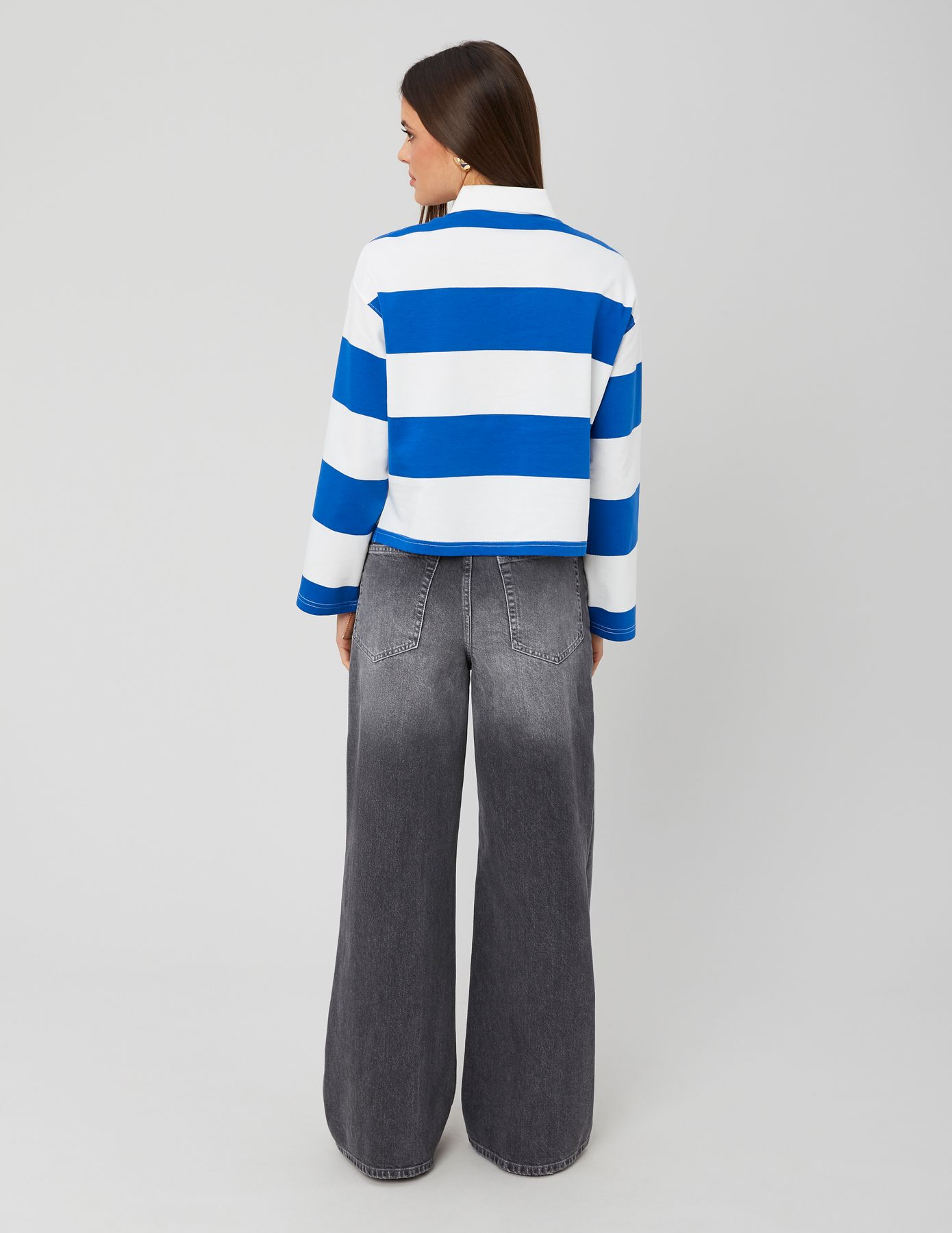 T-shirt col polo rayé