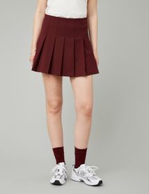 Jupe courte plissée en polyester recyclé