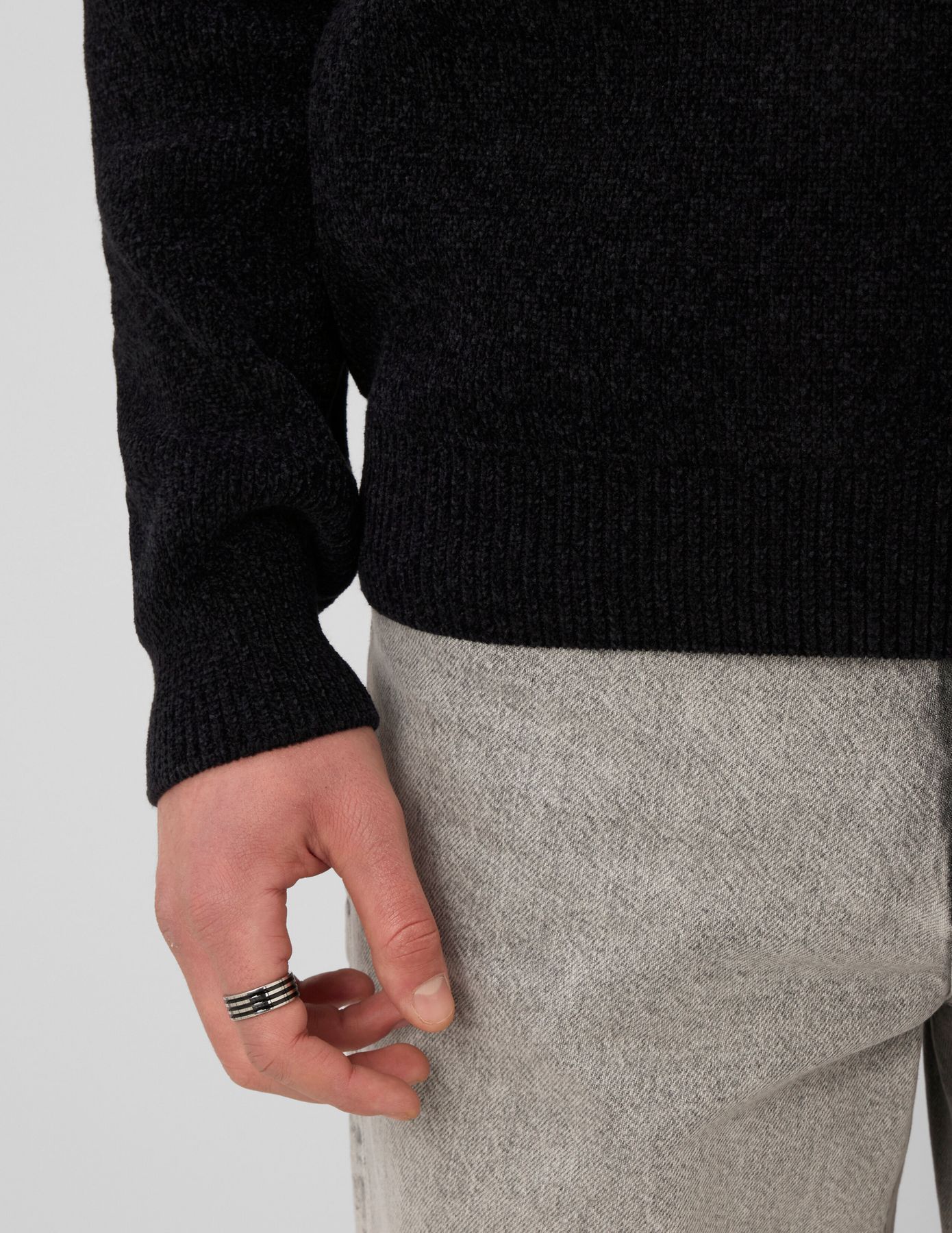 Pull chenille col rond