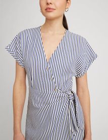 Robe courte rayée