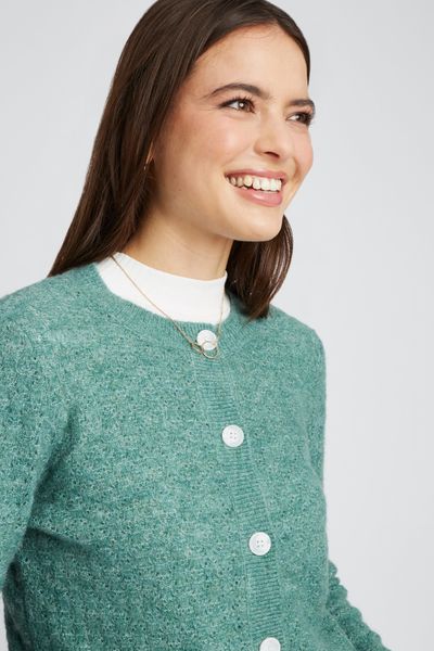 Gilet col rond boutonné