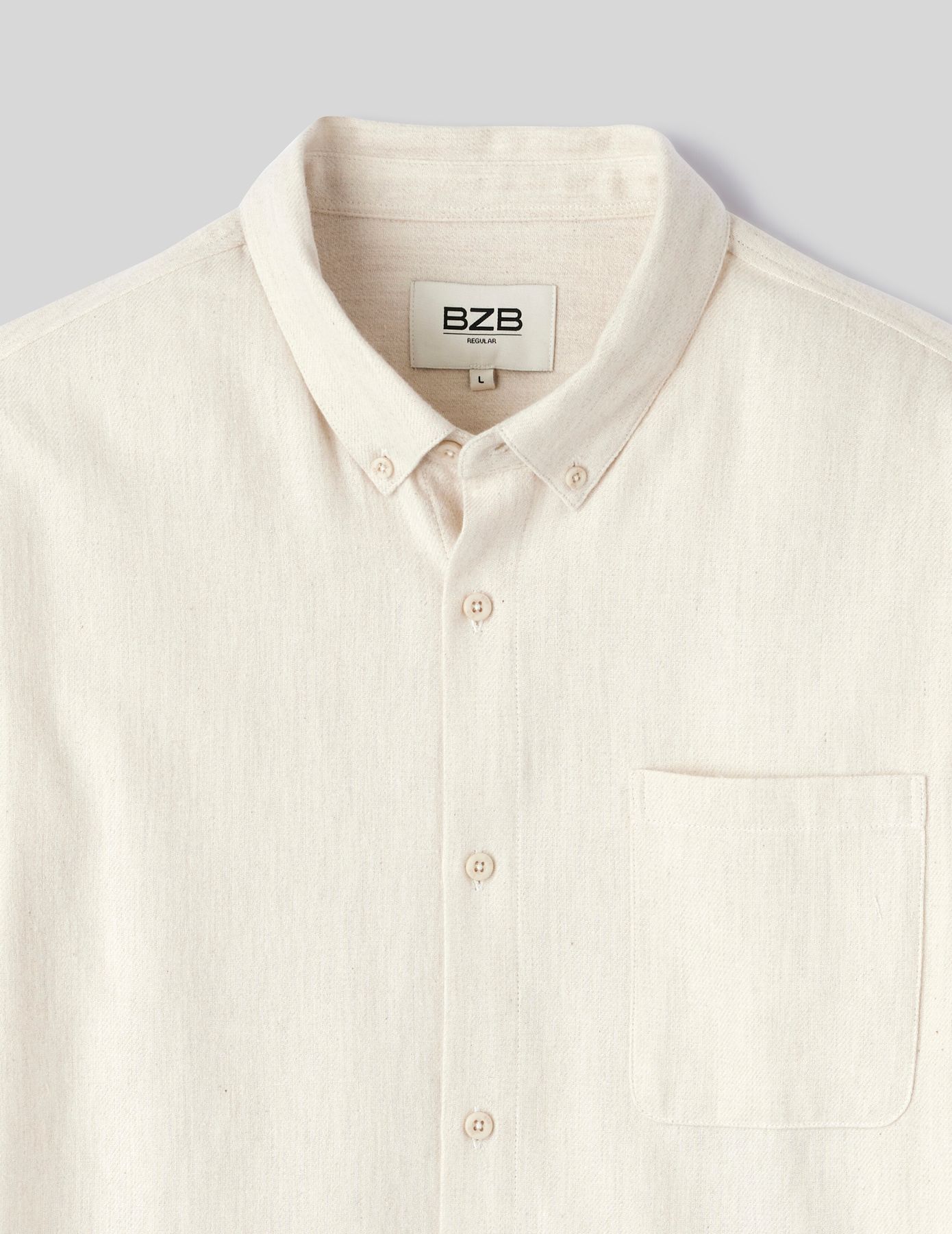 Chemise droite flanelle unie
