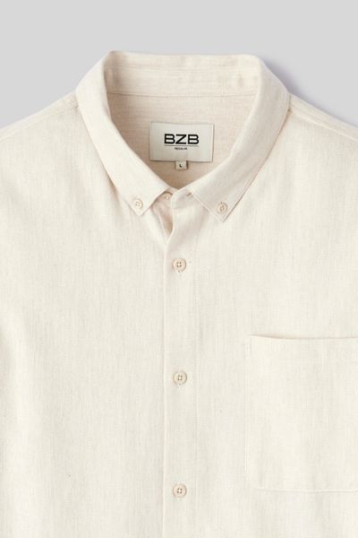 Chemise droite flanelle unie