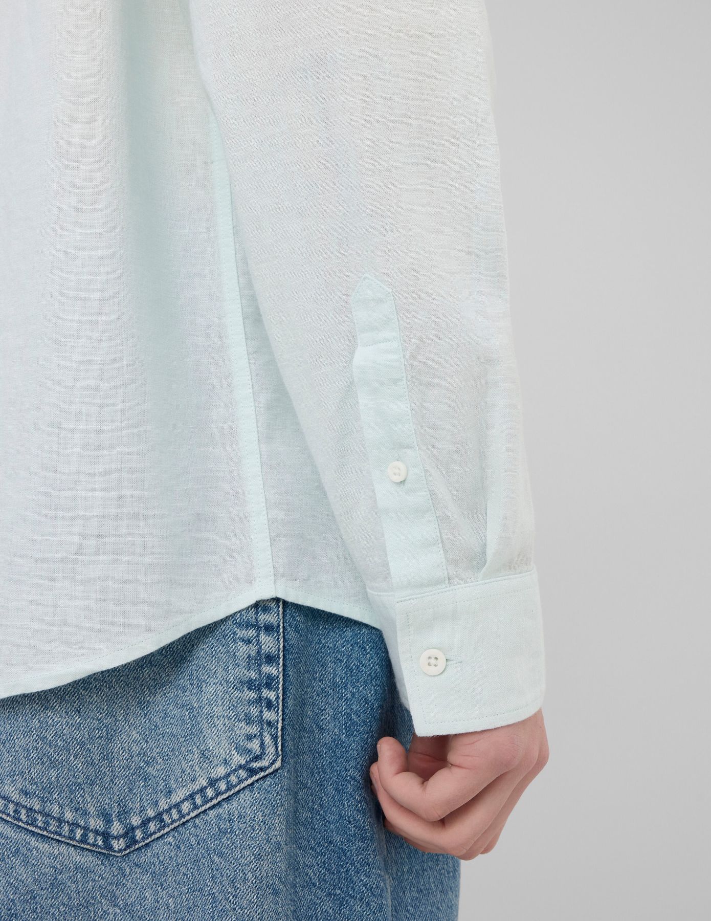 Chemise manches longues viscose lin