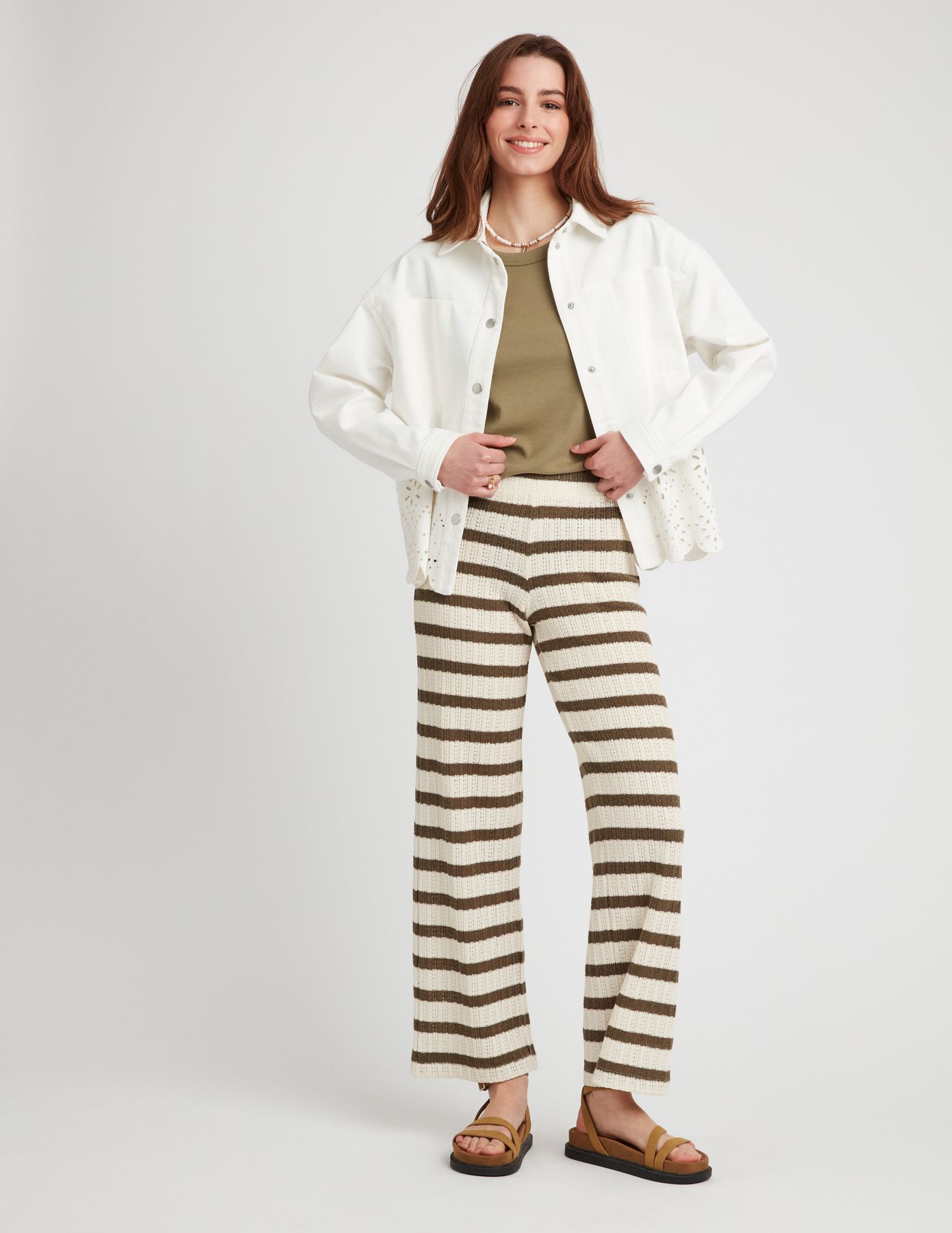 Veste twill broderie anglaise