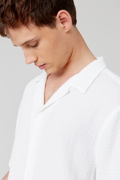 Chemise manches courtes gaze de coton
