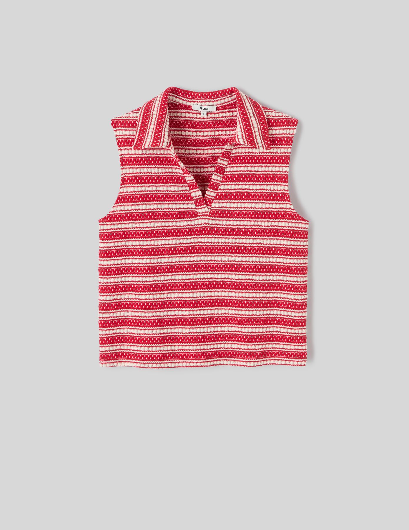Top en tricot col polo