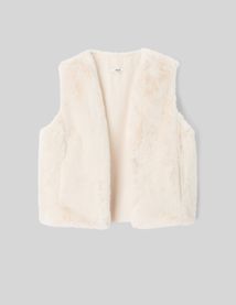 Veste imitation fourrure sans manches