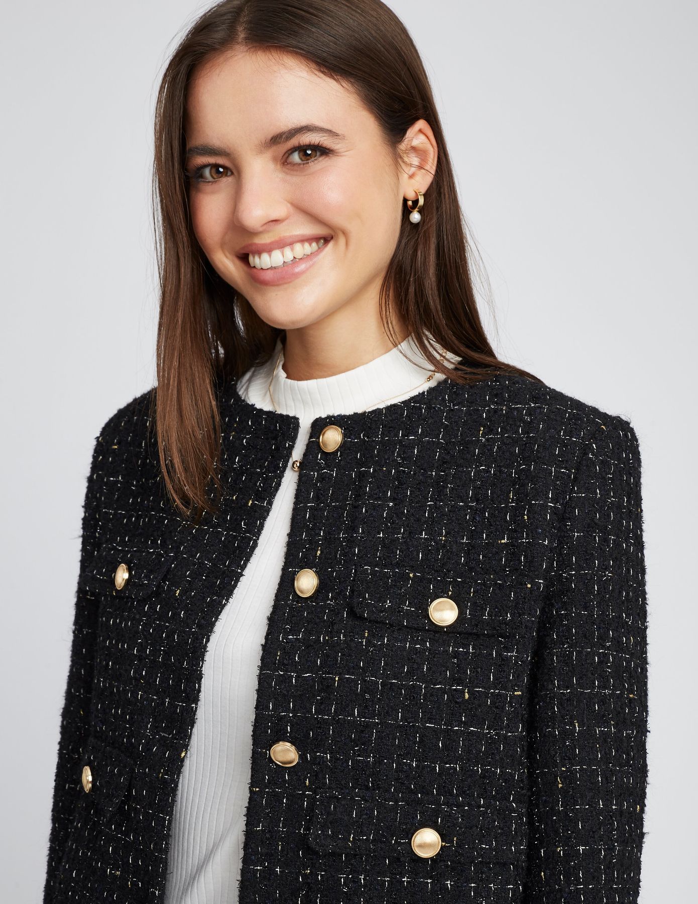 Veste courte en tweed