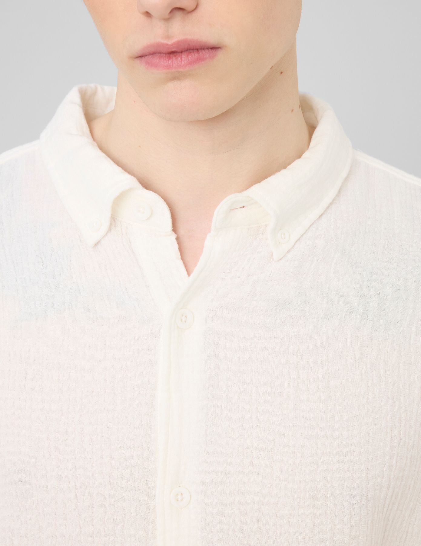 Chemise manches longues gaze de coton