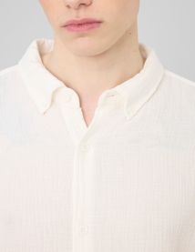 Chemise manches longues gaze de coton