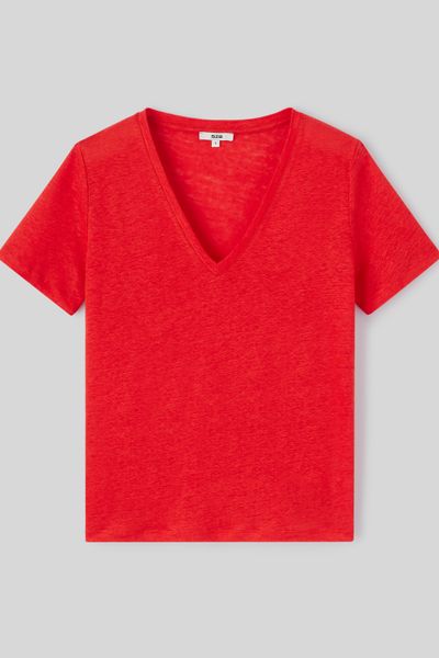 T-shirt en lin uni