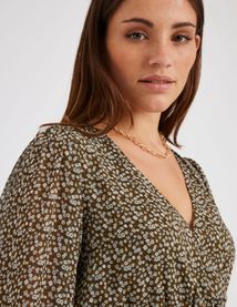 Robe courte imprim&eacute;e