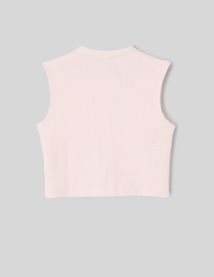 Top sans manches en tweed