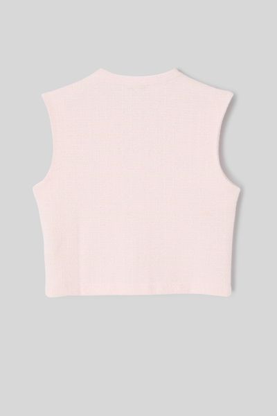 Top sans manches en tweed