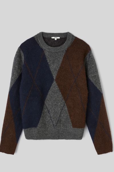 Pull jacquard col rond