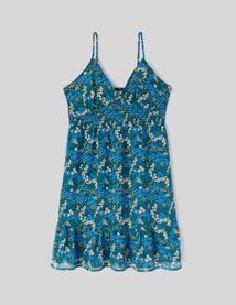 Robe courte imprimée polyester recyclé