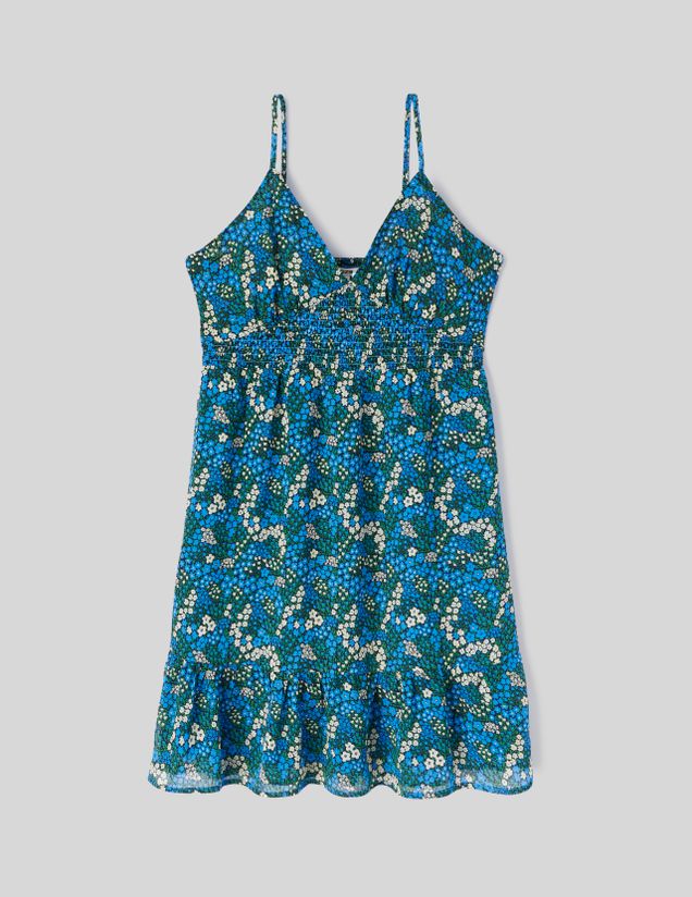 Robe courte imprimée polyester recyclé
