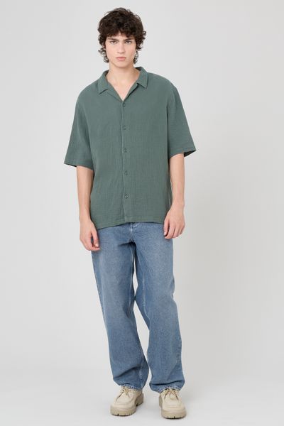Chemise manches courtes gaze de coton